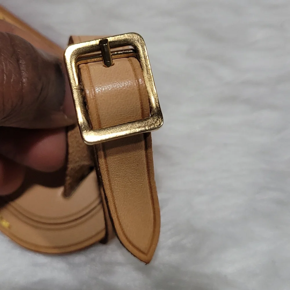 🤩 Louis Vuitton Name Tag Tan Leather  with Initials